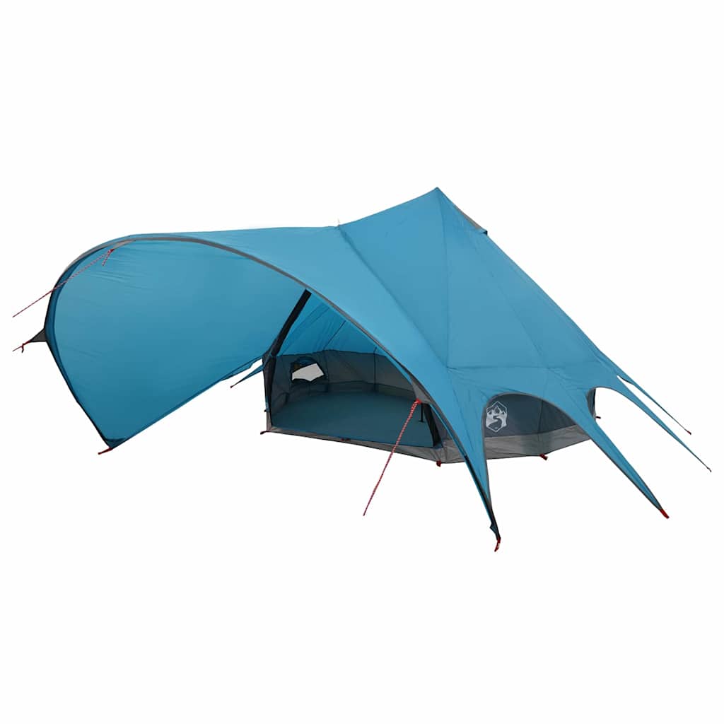 Teepee Teltt 7-Personer Med Tak Blå Og Grå 600 X 600 X 347 Cm
