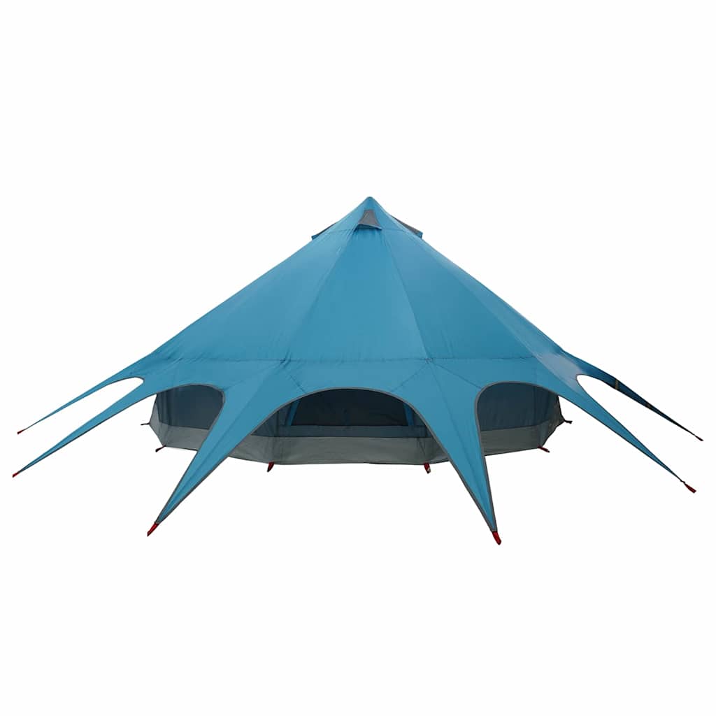 Teepee Teltt 7-Personer Med Tak Blå Og Grå 600 X 600 X 347 Cm