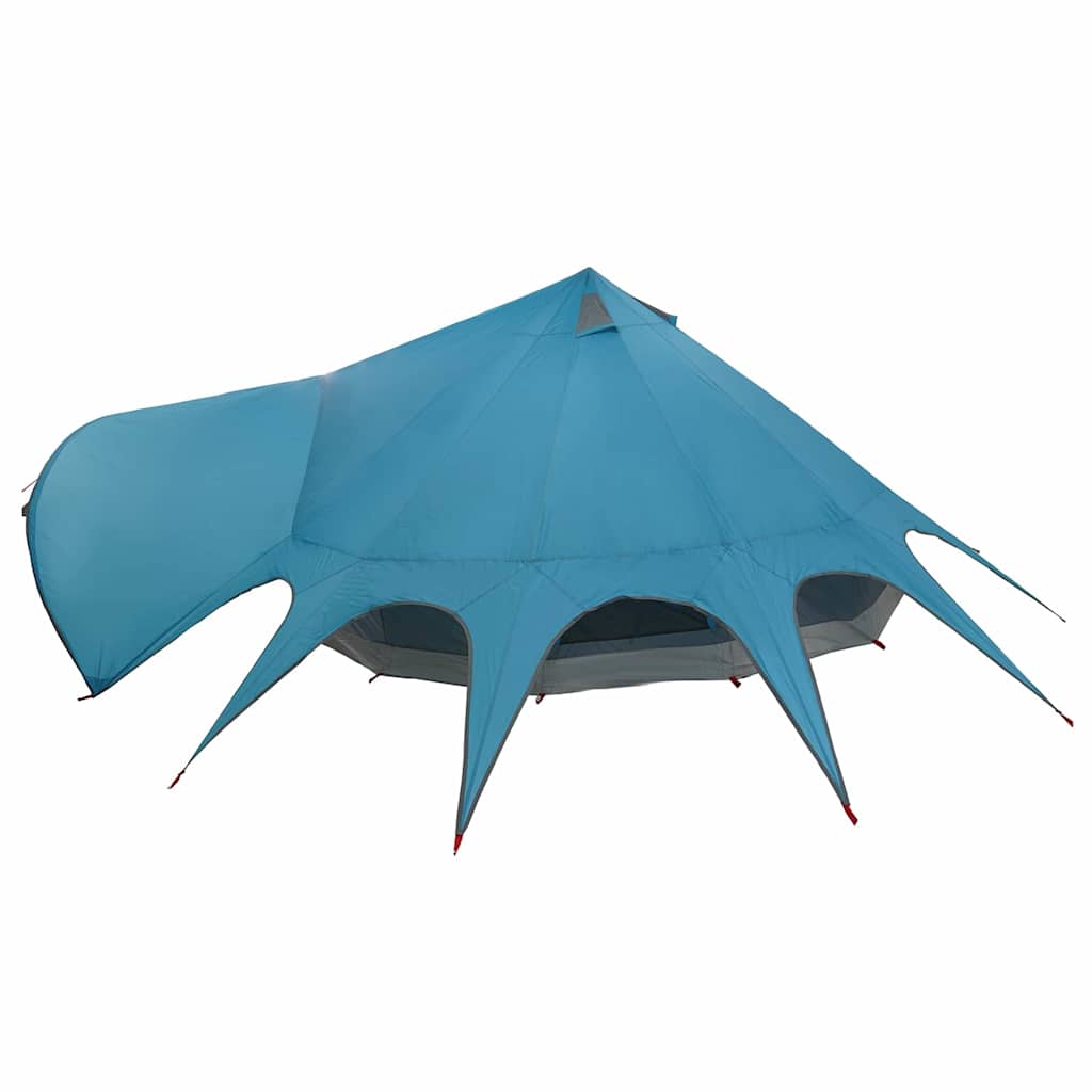 Teepee Teltt 7-Personer Med Tak Blå Og Grå 600 X 600 X 347 Cm