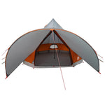 Teepee Teltt 7-Personer Grå Og Oransje 600 X 600 X 347 Cm