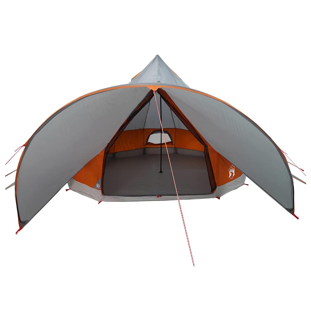 Teepee Teltt 7-Personer Grå Og Oransje 600 X 600 X 347 Cm