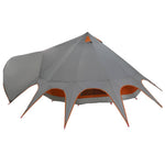 Teepee Teltt 7-Personer Grå Og Oransje 600 X 600 X 347 Cm