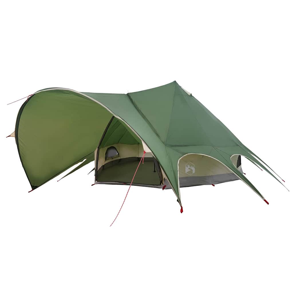 Teepee Teltd 9-Personer Med Tak Grønn Og Grå 502 X 502 X 297 Cm