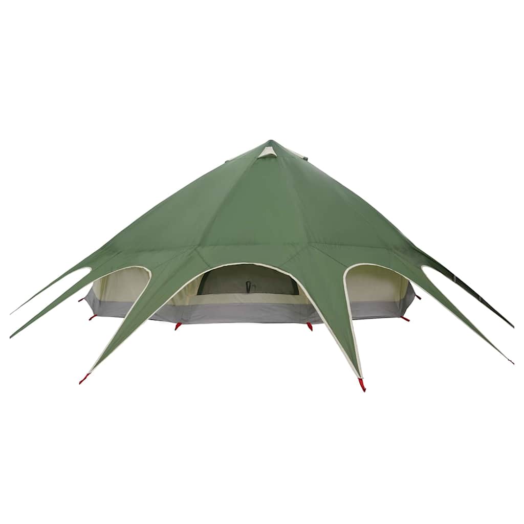 Teepee Teltd 9-Personer Med Tak Grønn Og Grå 502 X 502 X 297 Cm