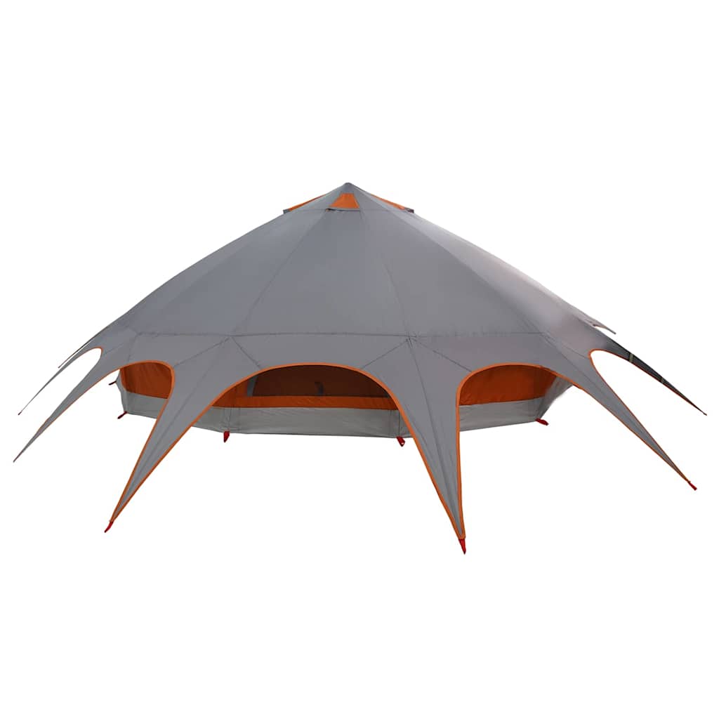 Teepee Telt For 9 Personer Grå Og Oransje 502 X 502 X 297 Cm