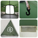 Dome Telt 4-Personer Med Tak Grønn 505 X 450 X 248 Cm