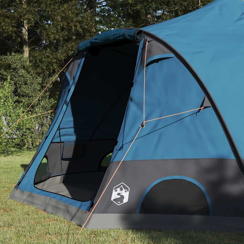 Dome Telt 4-Personer Med Tak Med Lagring Blå 505 X 450 X 248 Cm