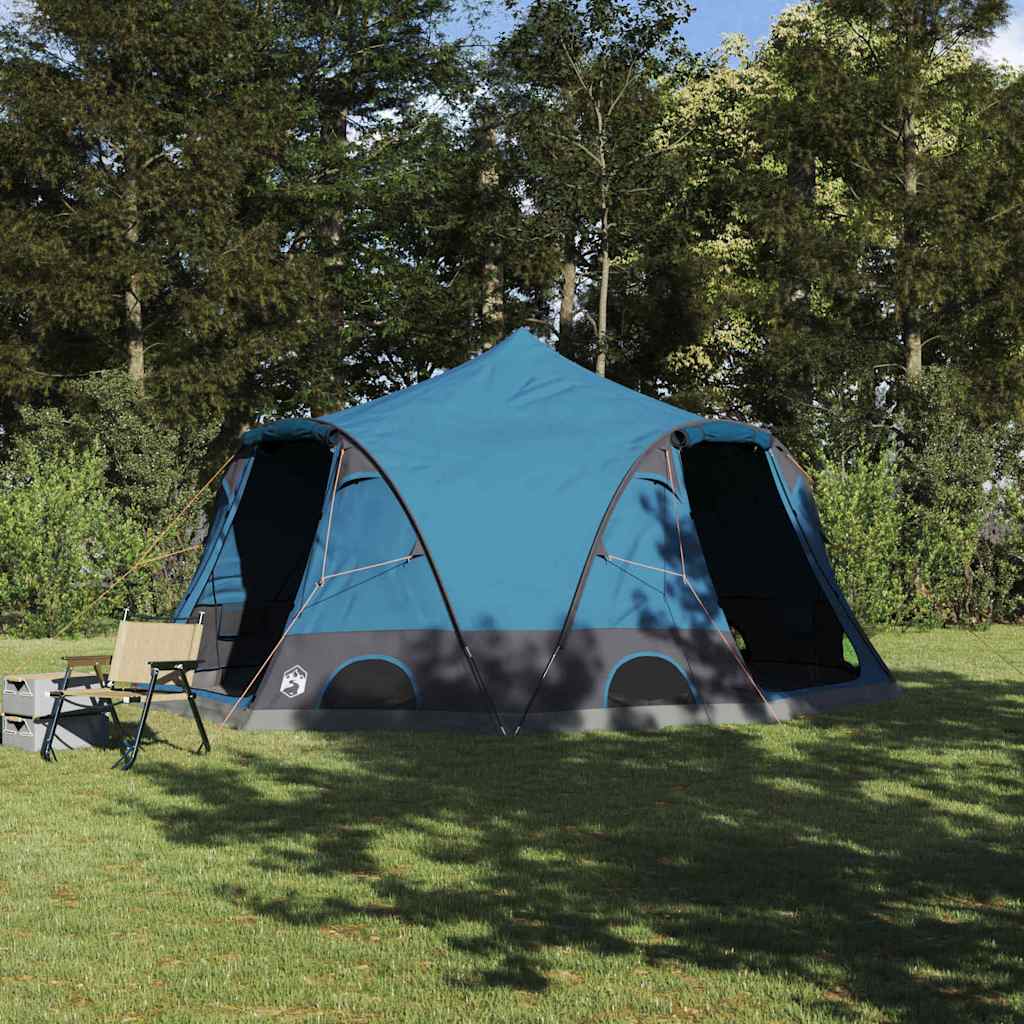 Dome Telt 4-Personer Med Tak Med Lagring Blå 505 X 450 X 248 Cm