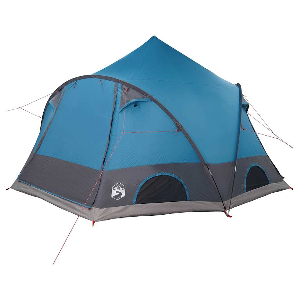 Dome Telt 4-Personer Med Tak Med Lagring Blå 505 X 450 X 248 Cm