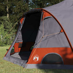 Dome Telt 4-Personer Med Tak Grå Og Oransje 505 X 450 X 248 Cm