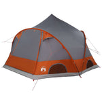 Dome Telt 4-Personer Med Tak Grå Og Oransje 505 X 450 X 248 Cm