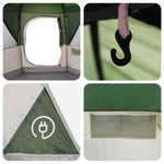 Kabin Telt For 6 Personer Med Tak Grønn 425 X 396 X 222 Cm