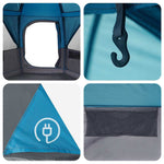 Kabin Telt For 6 Personer Med Tak Blå 425 X 396 X 222 Cm
