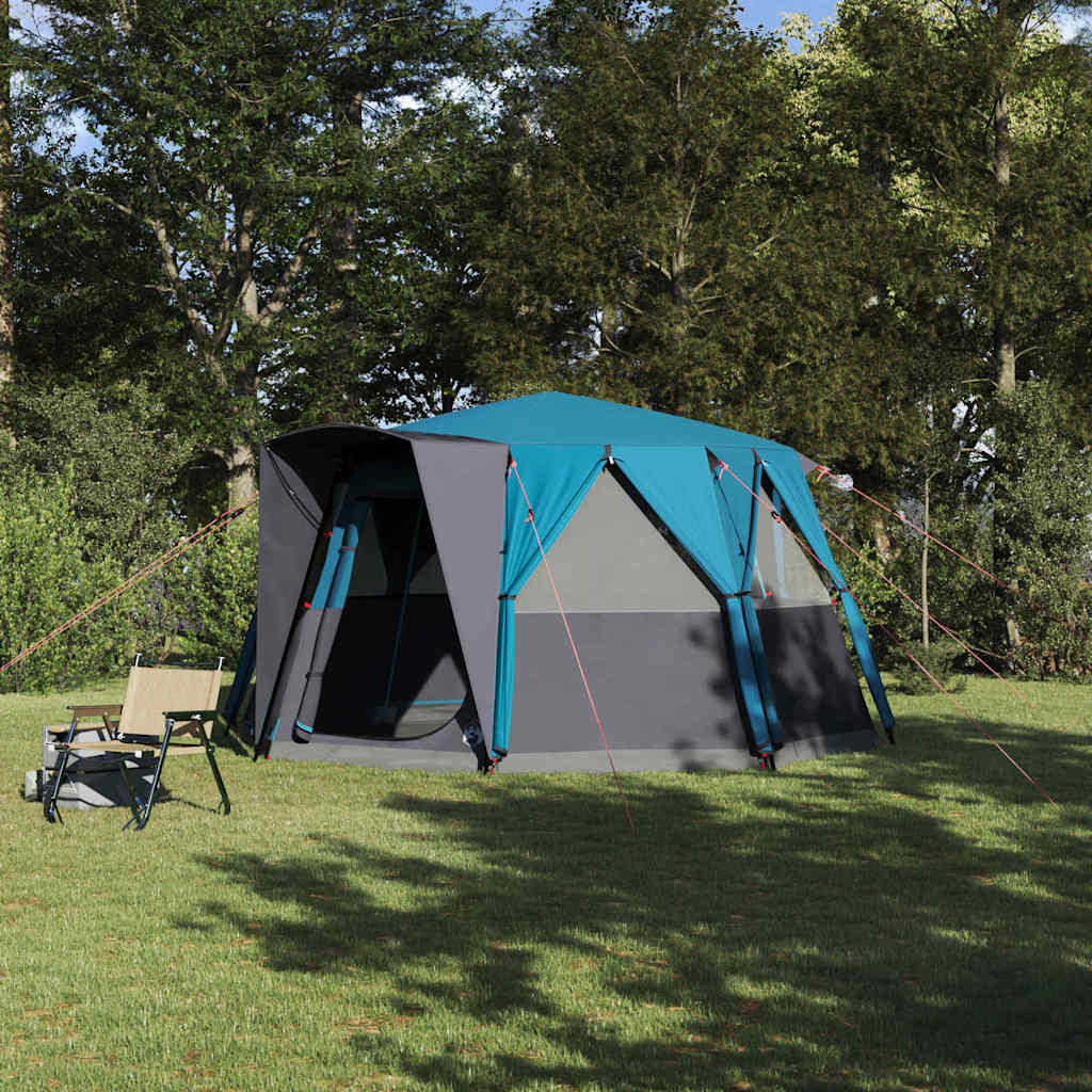 Kabin Telt For 6 Personer Med Tak Blå 425 X 396 X 222 Cm