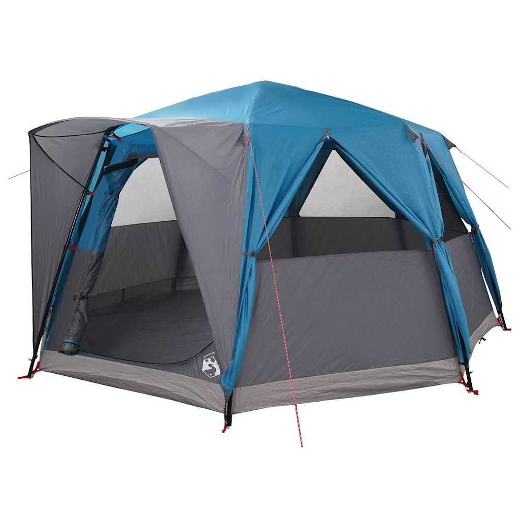 Kabin Telt For 6 Personer Med Tak Blå 425 X 396 X 222 Cm