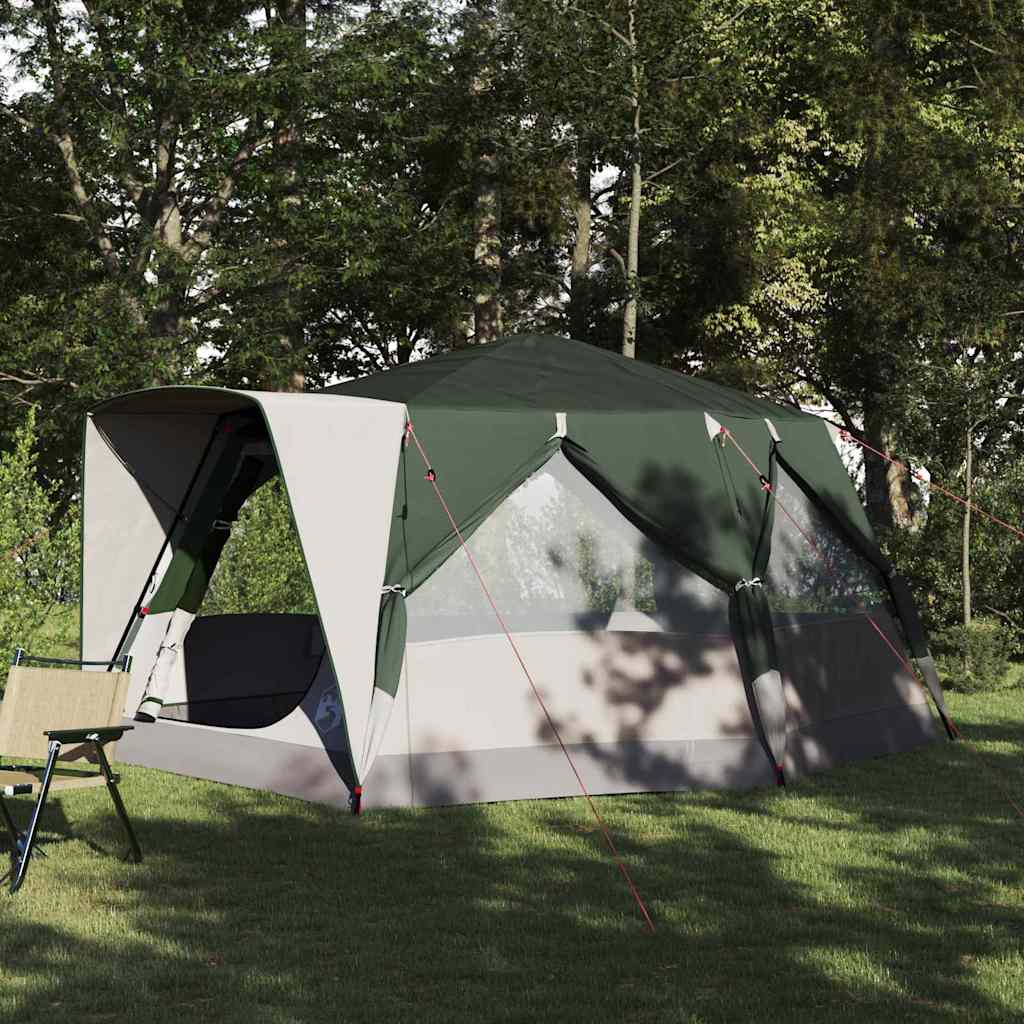 Hytte Telt 7-Personer Med Tak Grønn 400 X 350 X 212 Cm