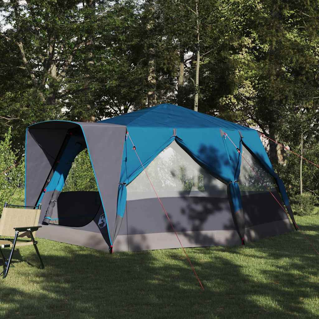 Hytte Telt 7-Personer Med Tak Blå 400 X 350 X 212 Cm