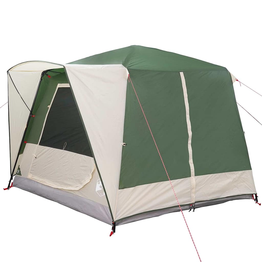 Hytte Telt For 5 Personer Grønn Og Hvit 333 X 317 X 194 Cm