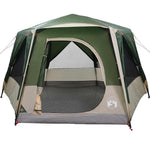 Hytte Telt For 5 Personer Grønn Og Hvit 333 X 317 X 194 Cm