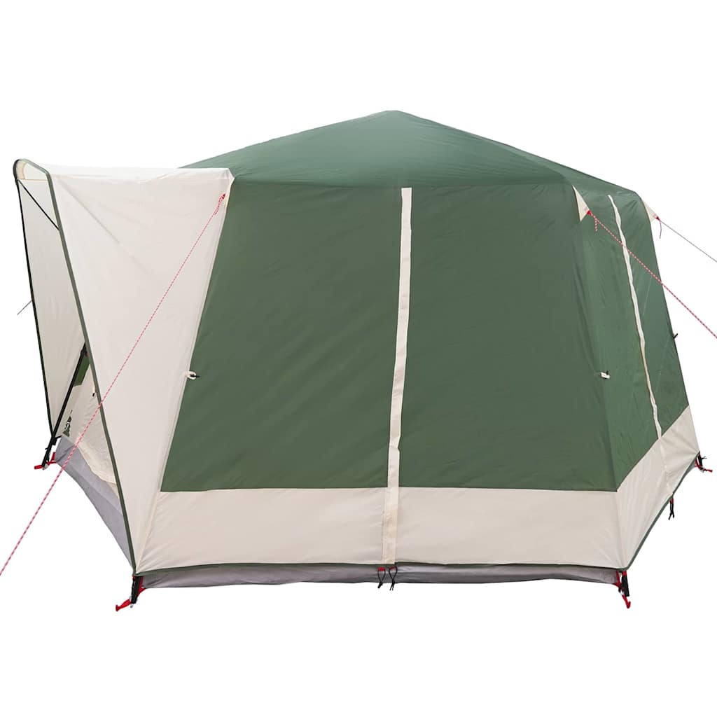 Hytte Telt For 5 Personer Grønn Og Hvit 333 X 317 X 194 Cm
