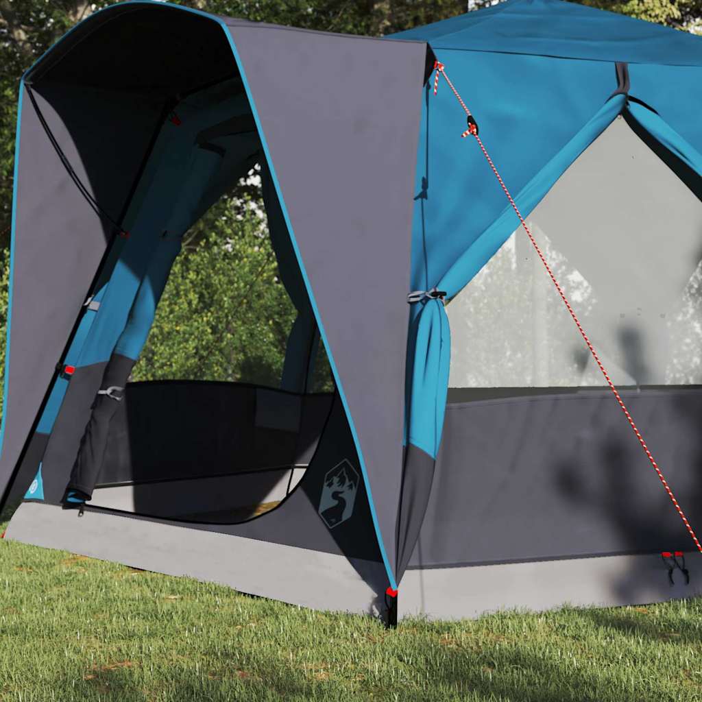 Hytte Telt For 5 Personer Med Tak Blå Og Grå 333 X 317 X 194 Cm