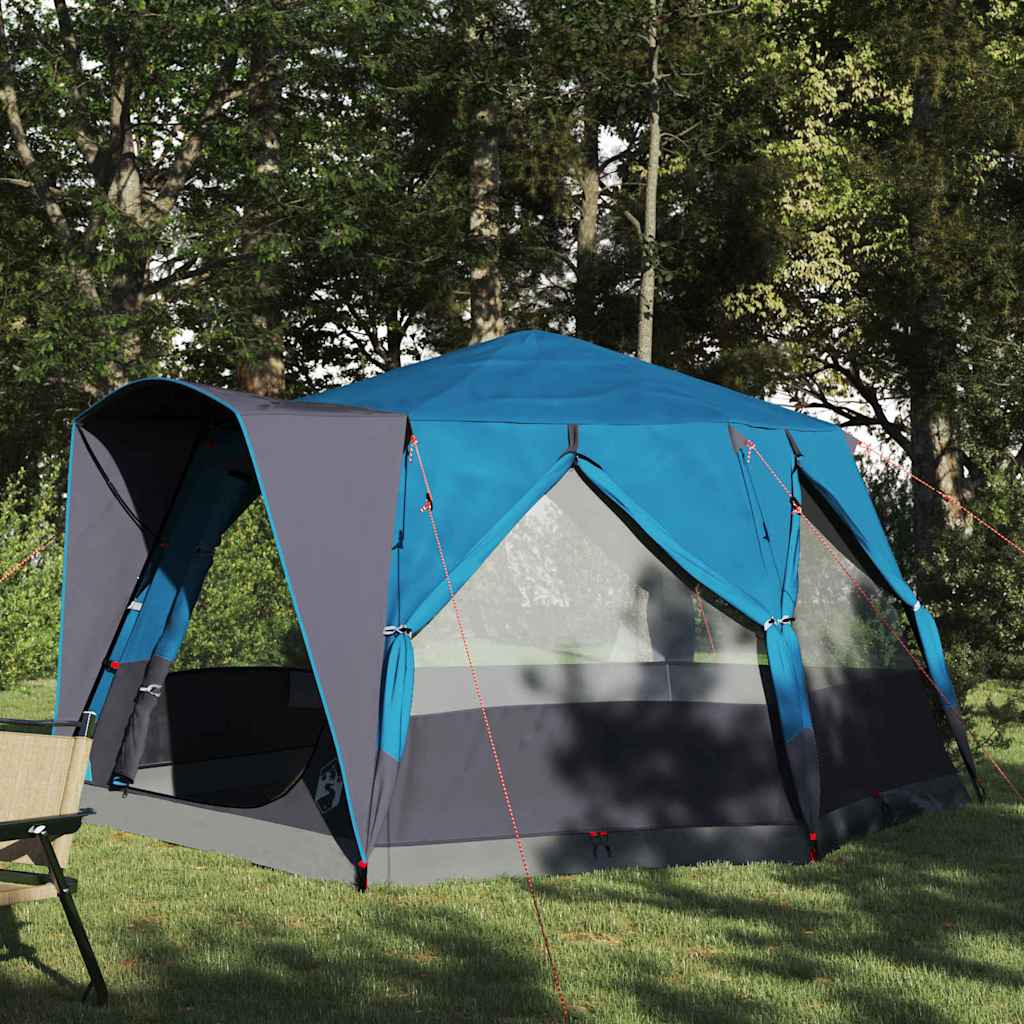 Hytte Telt For 5 Personer Med Tak Blå Og Grå 333 X 317 X 194 Cm