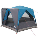 Hytte Telt For 5 Personer Med Tak Blå Og Grå 333 X 317 X 194 Cm