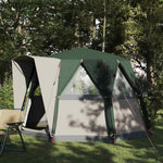 Hytte Telt For 3 Personer Grønn Og Hvit 320 X 320 X 203 Cm