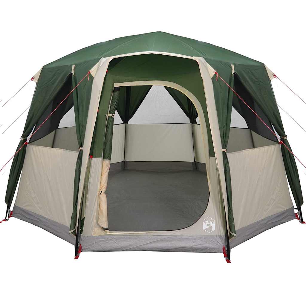 Hytte Telt For 3 Personer Grønn Og Hvit 320 X 320 X 203 Cm
