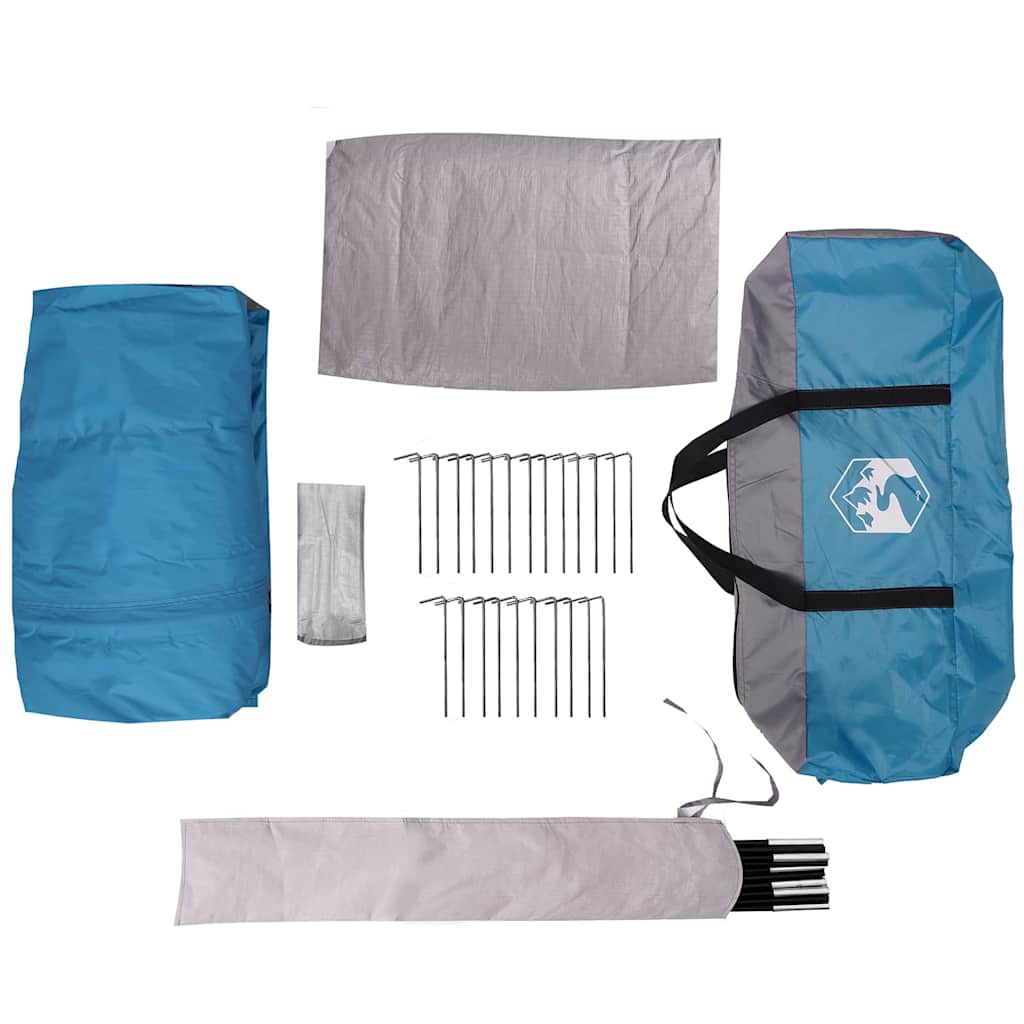 Hytte Telt For 3 Personer Med Tak Blå Og Grå 320 X 320 X 203 Cm