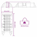 Tunnel Telt For 6 Personer Blå Og Grå 890 X 470 X 220 Cm