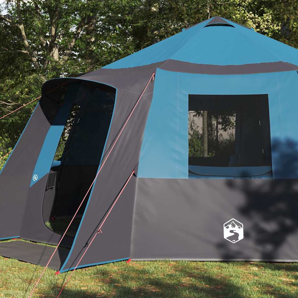 Hytte Telt For 12 Personer Blå Og Grå 500 X 500 X 294 Cm