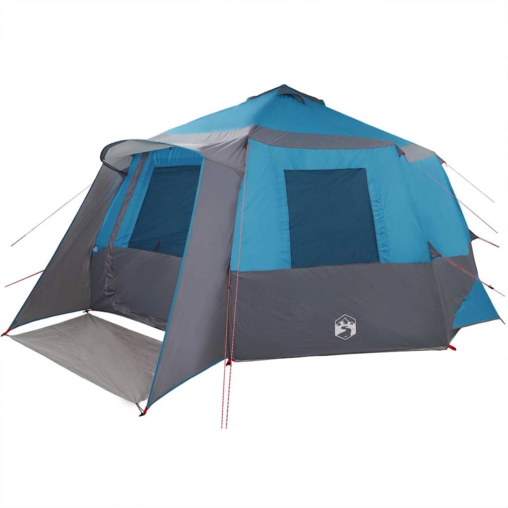 Hytte Telt For 12 Personer Blå Og Grå 500 X 500 X 294 Cm