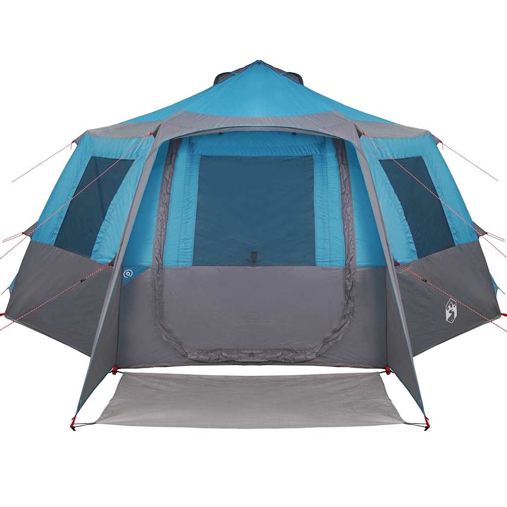Hytte Telt For 12 Personer Blå Og Grå 500 X 500 X 294 Cm