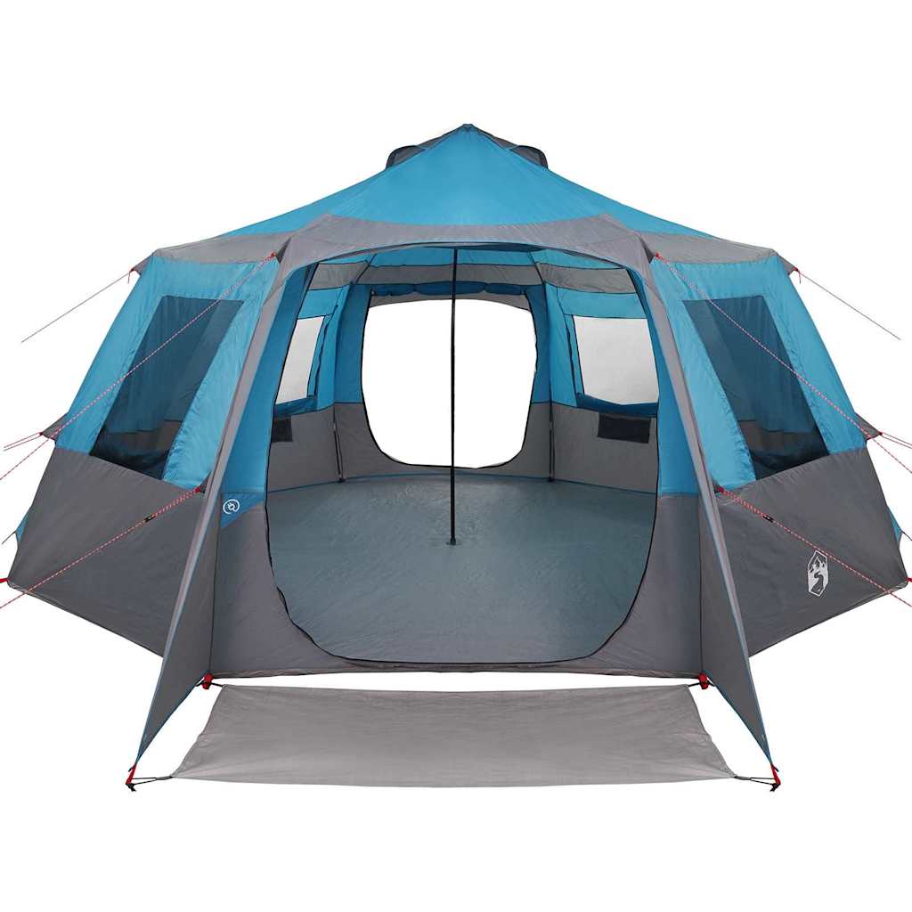 Hytte Telt For 12 Personer Blå Og Grå 500 X 500 X 294 Cm