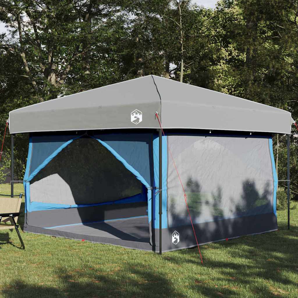 Innertelt 7-Person Med Tak Blå Og Grå 300 X 300 X 250 Cm