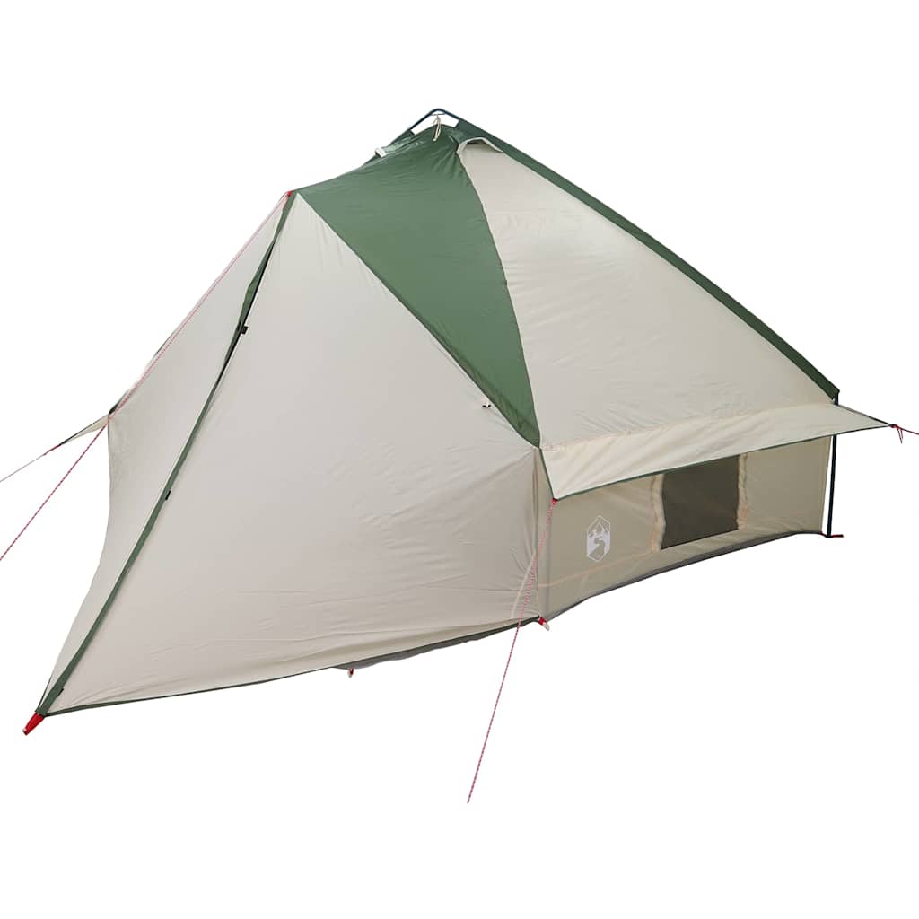 Teepee Tent 10-Person Med Tak Grønn Og Hvit 567 X 470 X 242 Cm