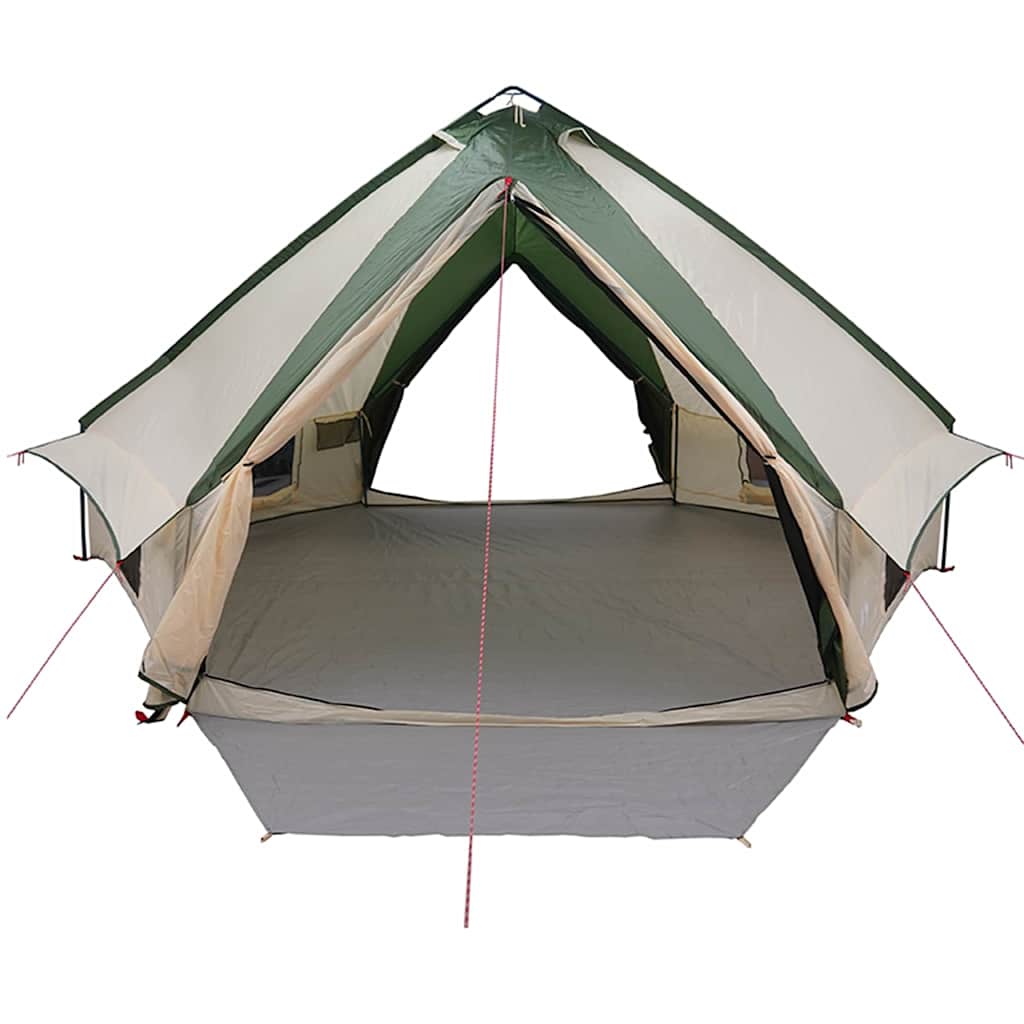 Teepee Tent 10-Person Med Tak Grønn Og Hvit 567 X 470 X 242 Cm