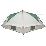 Teepee Tent 10-Person Med Tak Grønn Og Hvit 567 X 470 X 242 Cm