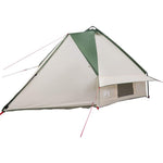 Teepee Telt 8-Personer Med Tak Grønn Og Hvit 490 X 410 X 210 Cm