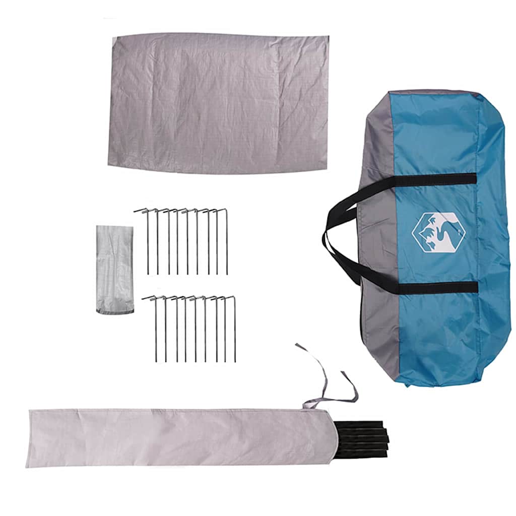 Teepee Telt 8-Personer Med Tak Blå Og Grå 490 X 410 X 210 Cm