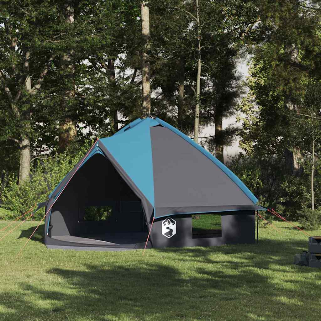 Teepee Telt 8-Personer Med Tak Blå Og Grå 490 X 410 X 210 Cm