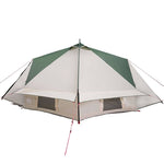 Teepee Tent 6-Person Med Tak Grønn Og Hvit 431 X 366 X 185 Cm