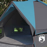 Teepee Tent 6-Person Med Tak Blå Og Grå 431 X 366 X 185 Cm