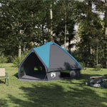 Teepee Tent 6-Person Med Tak Blå Og Grå 431 X 366 X 185 Cm