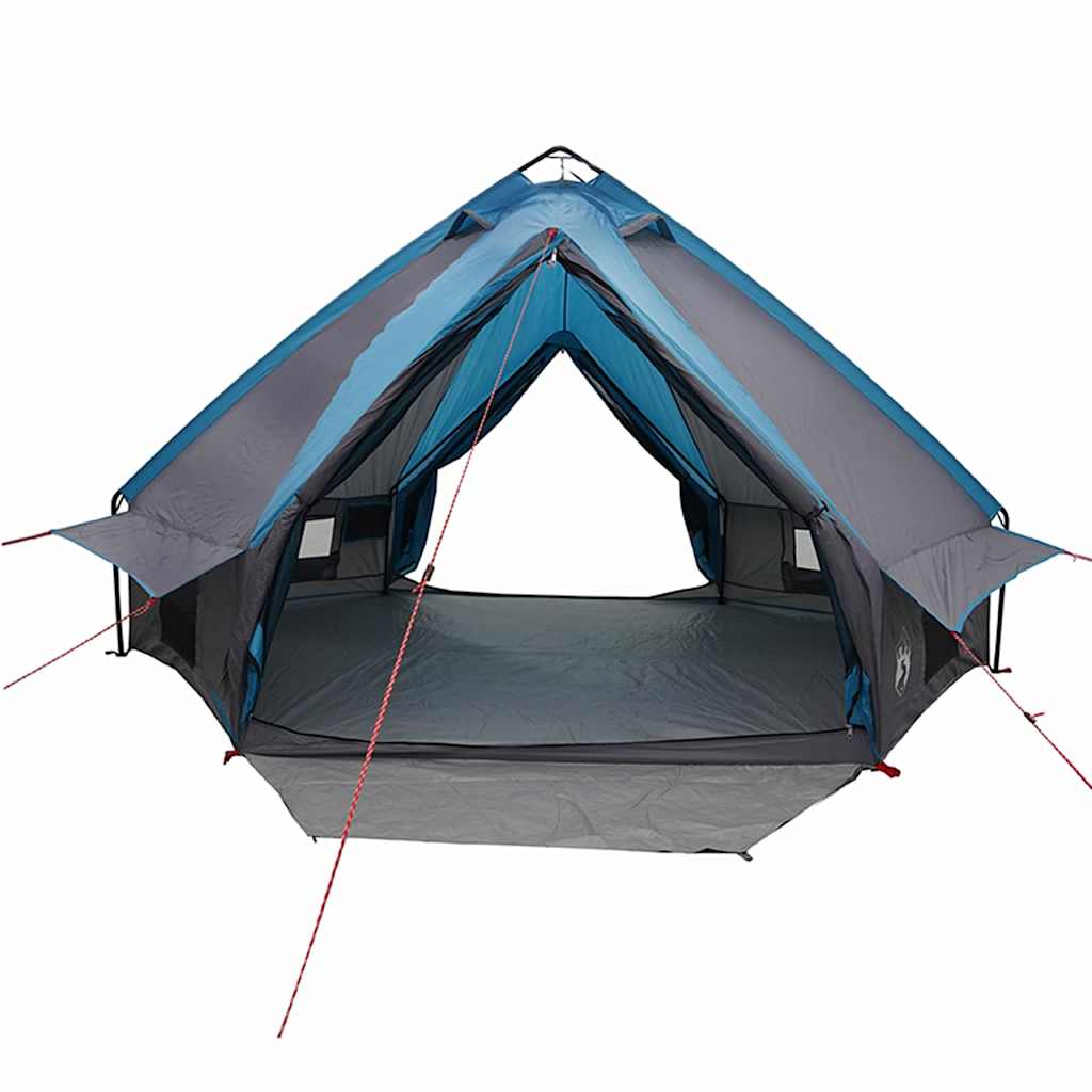 Teepee Tent 6-Person Med Tak Blå Og Grå 431 X 366 X 185 Cm