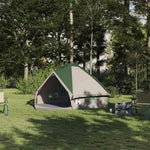 Teepee Telt 4-Person Med Tak Grønn Og Grå 388 X 320 X 169 Cm