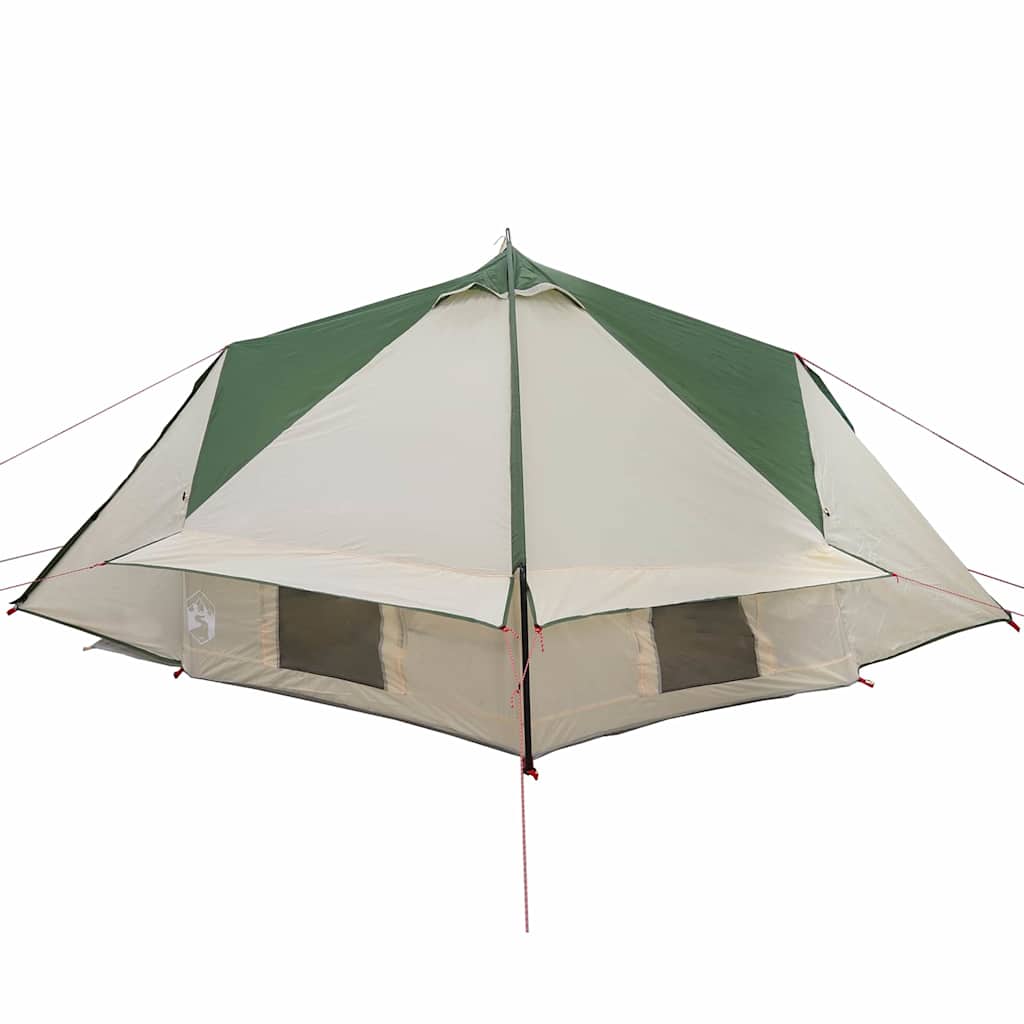 Teepee Telt 4-Person Med Tak Grønn Og Grå 388 X 320 X 169 Cm