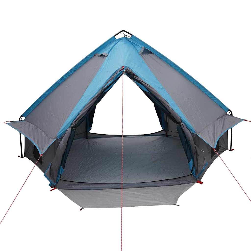 Teepee Tent 4-Person Med Tak Blå Og Grå 388 X 320 X 169 Cm