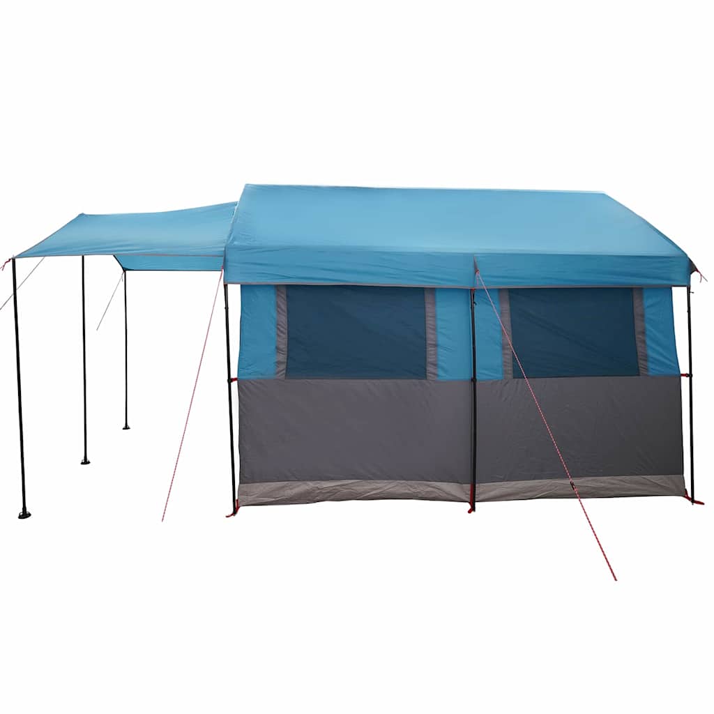 Familietet 4-Personer Med Tak Blå Og Grå 324 X 255 X 230 Cm